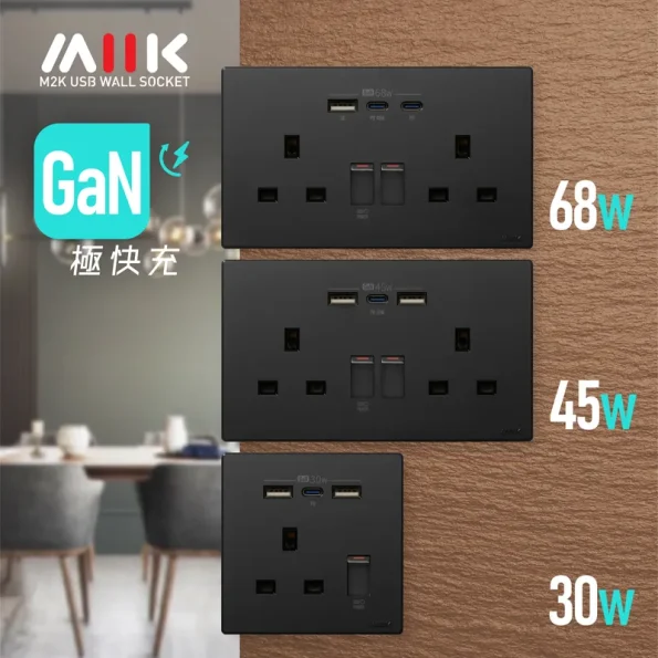 M2K GaN30W Type-CUSB 電制插座 (單蘇) – 碳黑 (5)