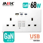 M2K GaN68W Type-CUSB 電制插座 (孖蘇) – 白色 (1)