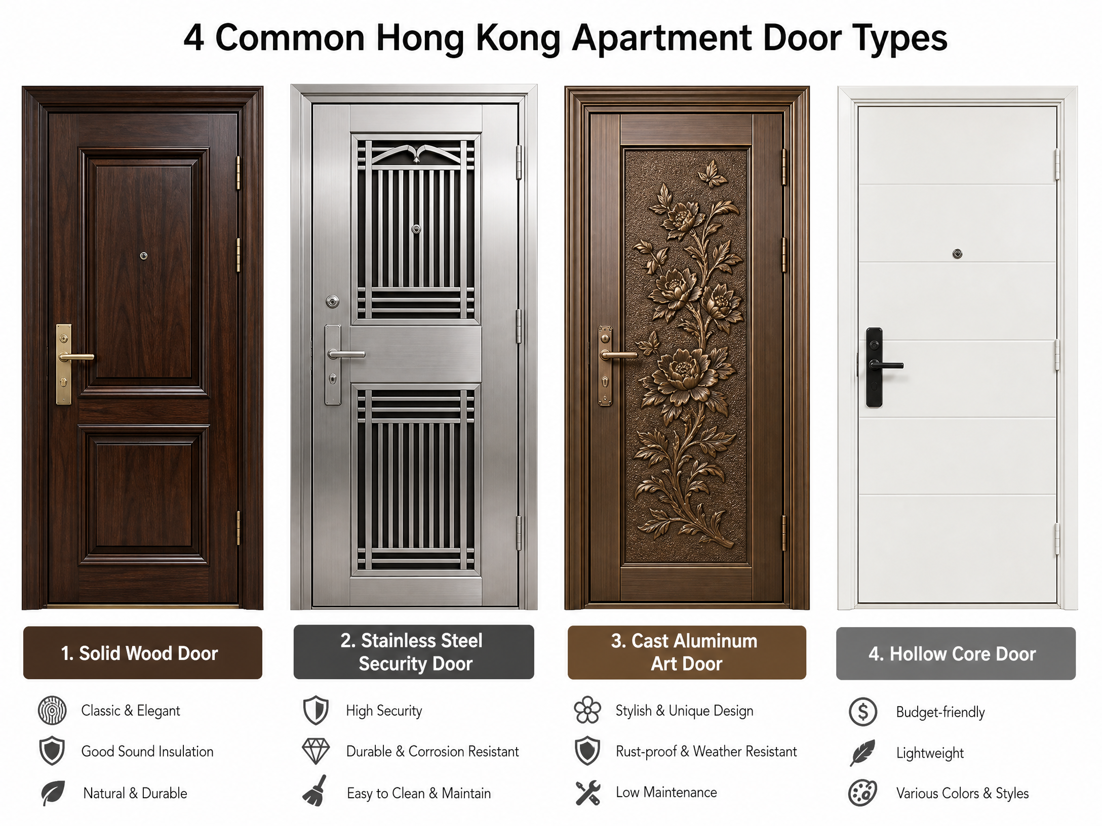 香港常見門款比較
